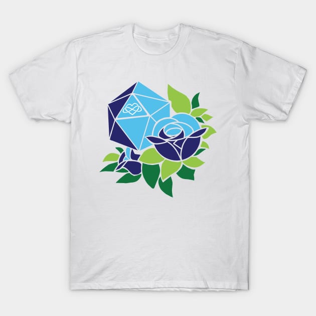 Pretty POLY Rose Polyamory Pride T-Shirt by thedicegoddess